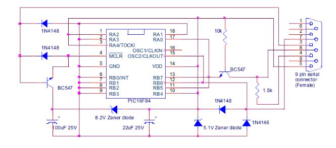 Microcontroller JDM Programmer PIC16F84A