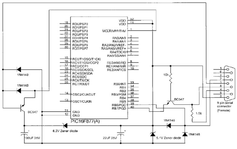 Microcontroller JDM Programmer PIC16F877A