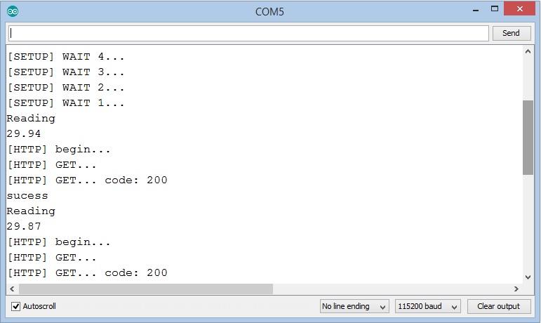 Arduino IDE Serial Monitor Output