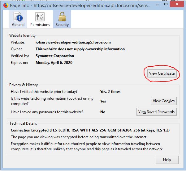 Get SHA1 Fingerprint View Certificate
