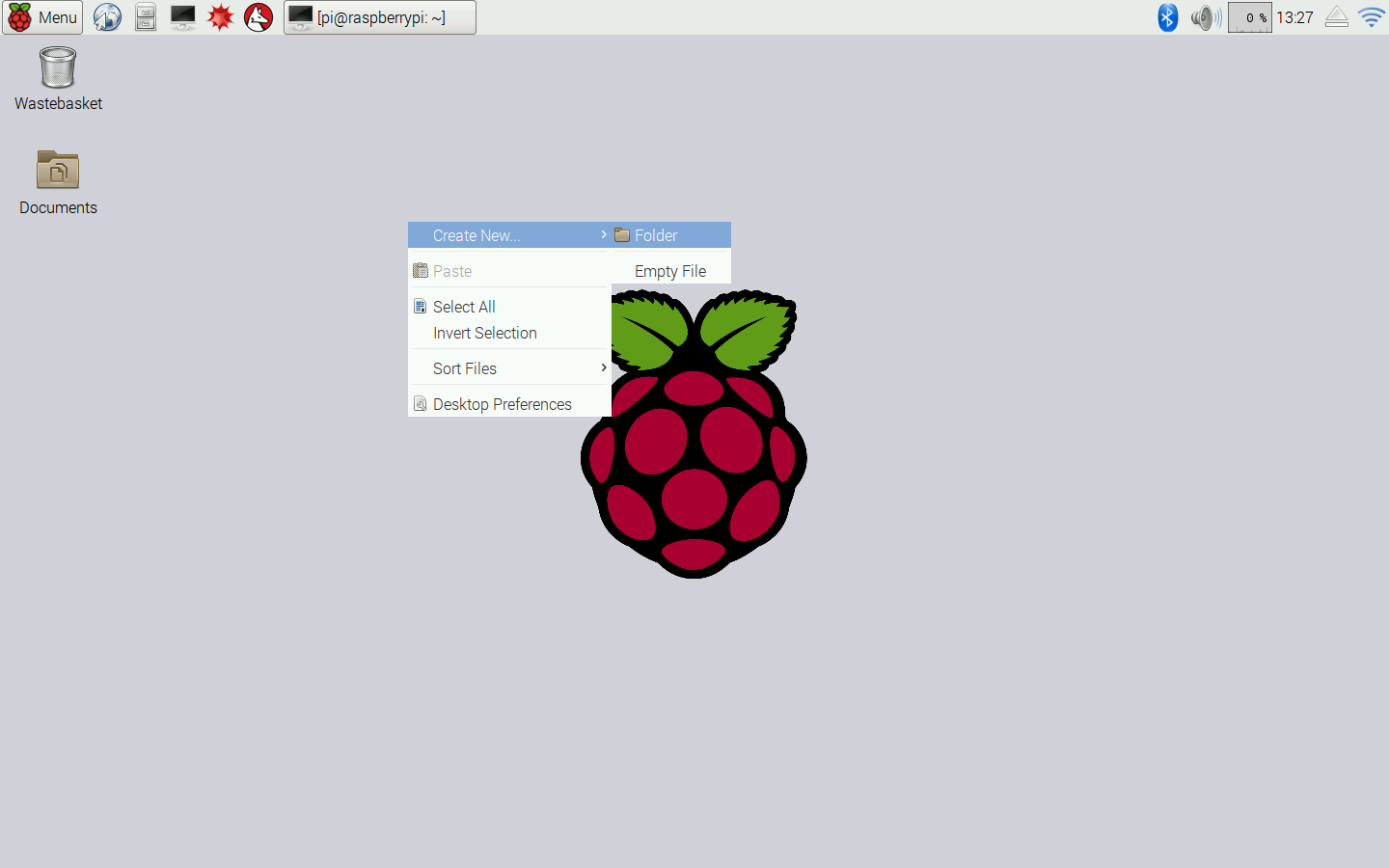 Create Folder Raspbian