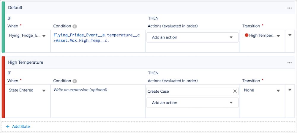 Salesforce IoT Explorer Orchestration Rules